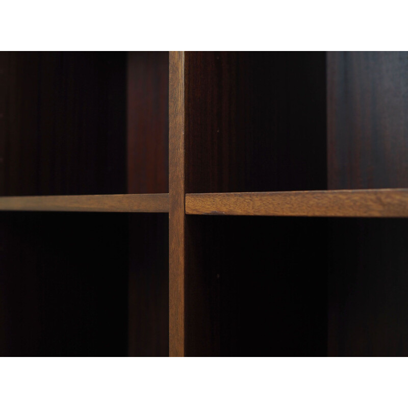 Mid century mahogany bookcase danish design, 1970s