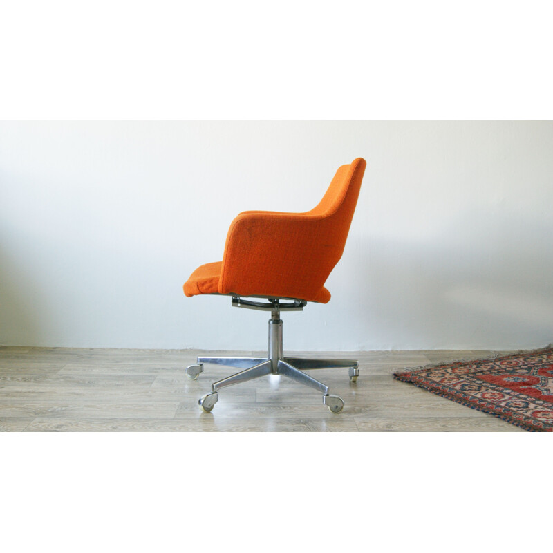 Chaise de bureau orange vintage by Wilde&Spieth, 1960