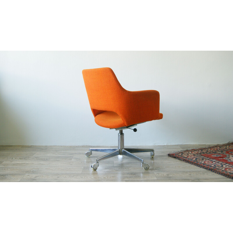 Chaise de bureau orange vintage by Wilde&Spieth, 1960