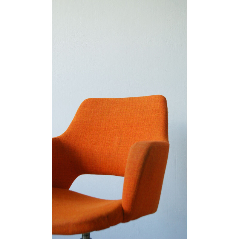 Chaise de bureau orange vintage by Wilde&Spieth, 1960