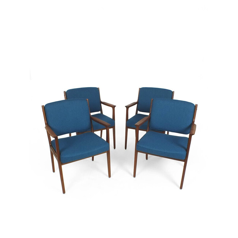 Set of 4 vintage dinning chairs by Karl Erik Ekselius for J.O. Carlsson, 1950s