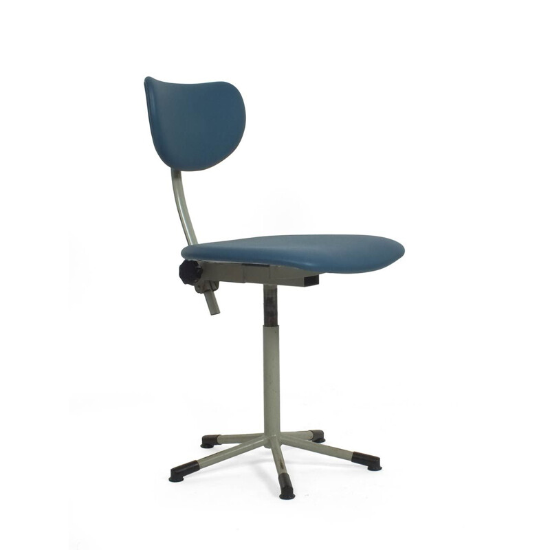 Mid-century adjustable desk chair by Toon de Wit for Gebr. De Wit Schiedam