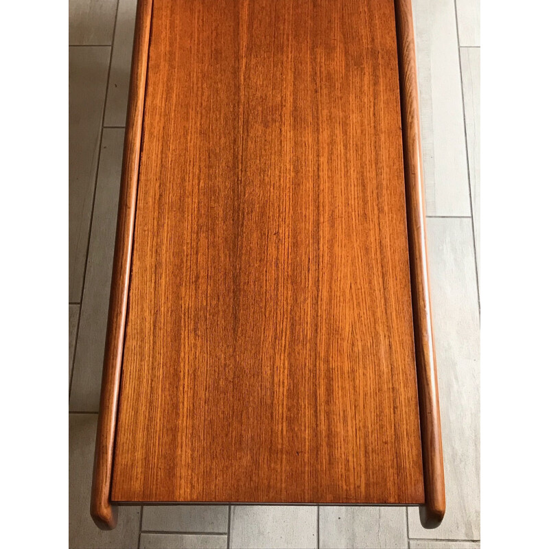 Table basse vintage en teck design scandinave, 1960s