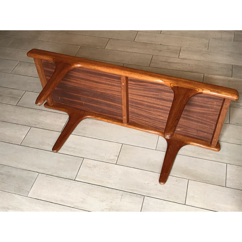 Table basse vintage en teck design scandinave, 1960s