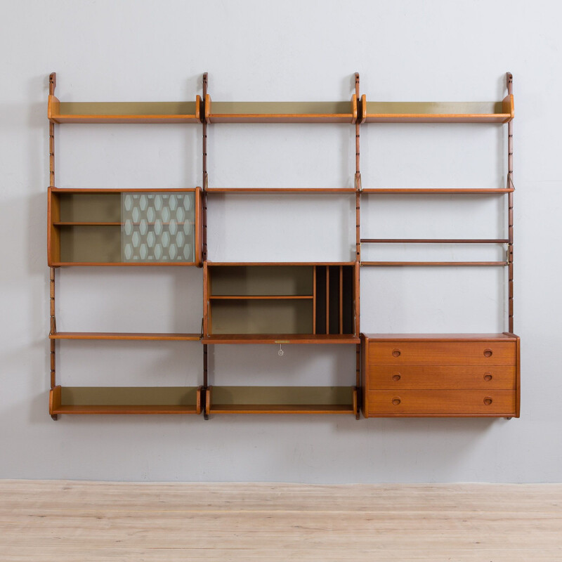 Vintage "Ergo" wall unit with secretary desk by John Texmon for Blindheim Møbelfabrikk, 1960s