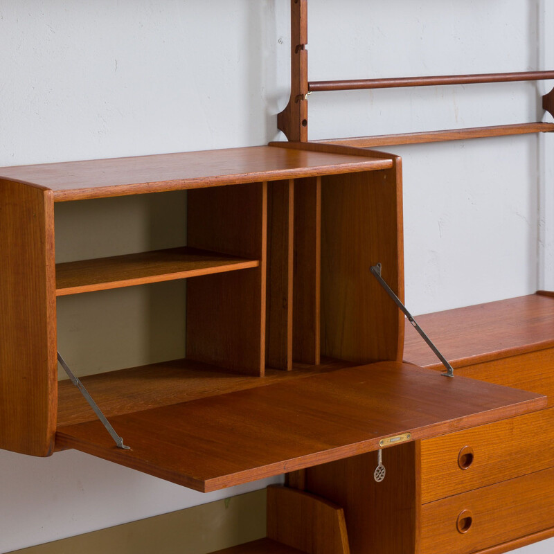 Vintage "Ergo" wall unit with secretary desk by John Texmon for Blindheim Møbelfabrikk, 1960s