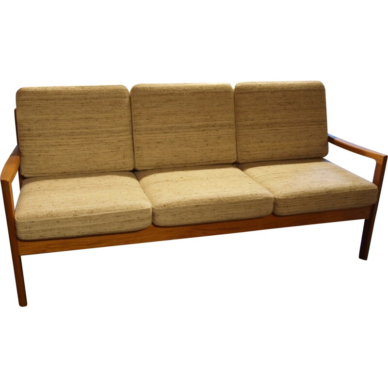 3 seaters daybed sofa in teak, Ole WANSCHER - 1960s