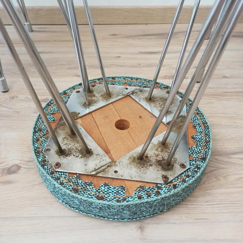 Vintage stool with Eiffel legs, 1950