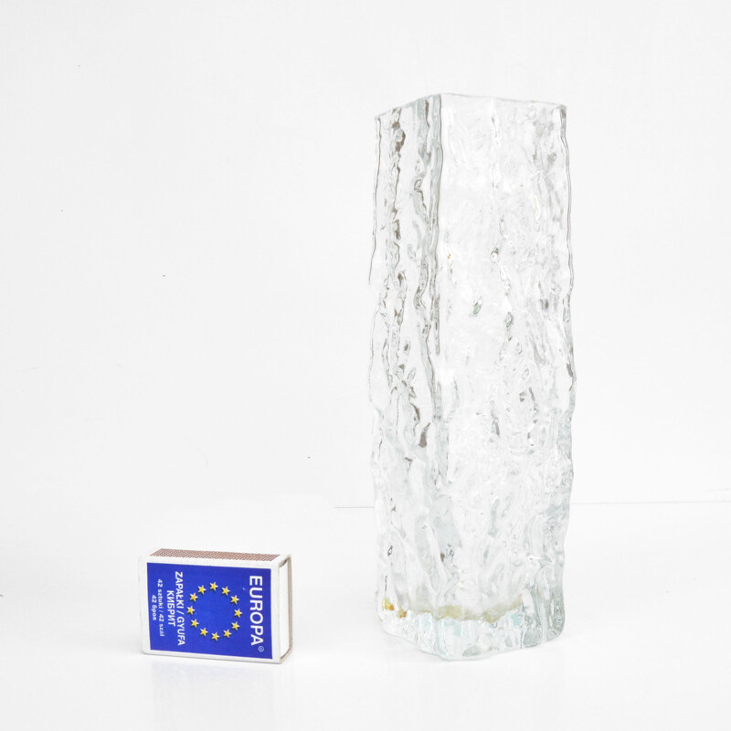 Vintage glass vase by Ingrid Glashütte, Germany 1970s