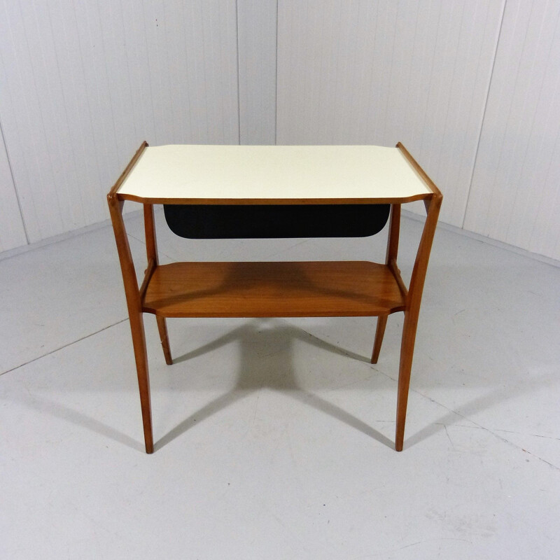 Mid-century teak side table with drawer, 1950s