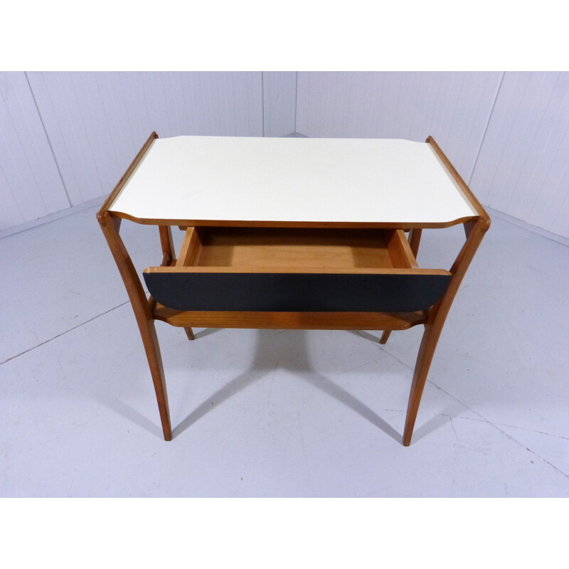 Mid-century teak side table with drawer, 1950s