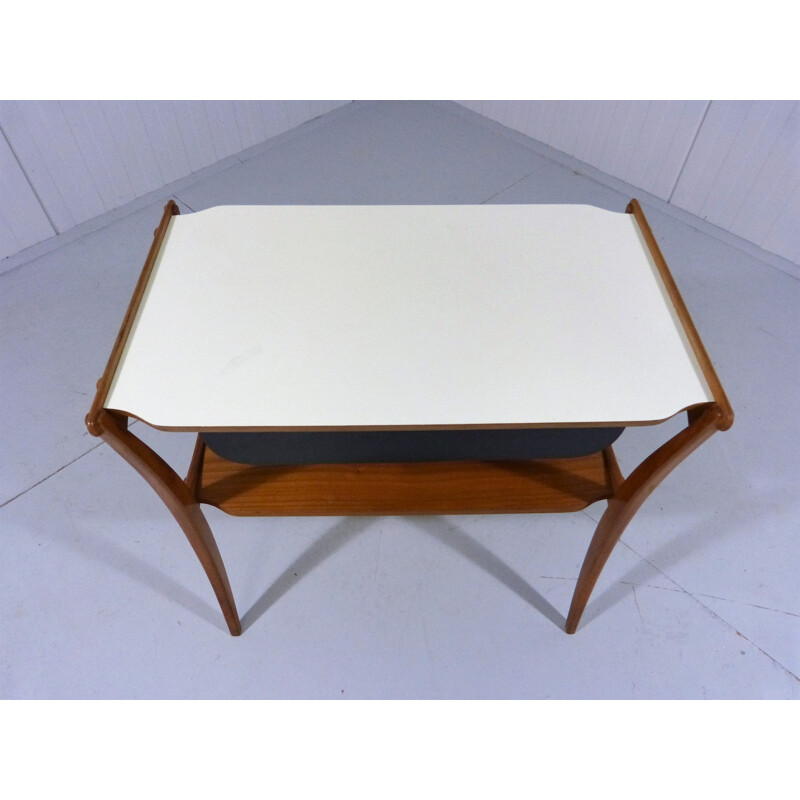 Mid-century teak side table with drawer, 1950s