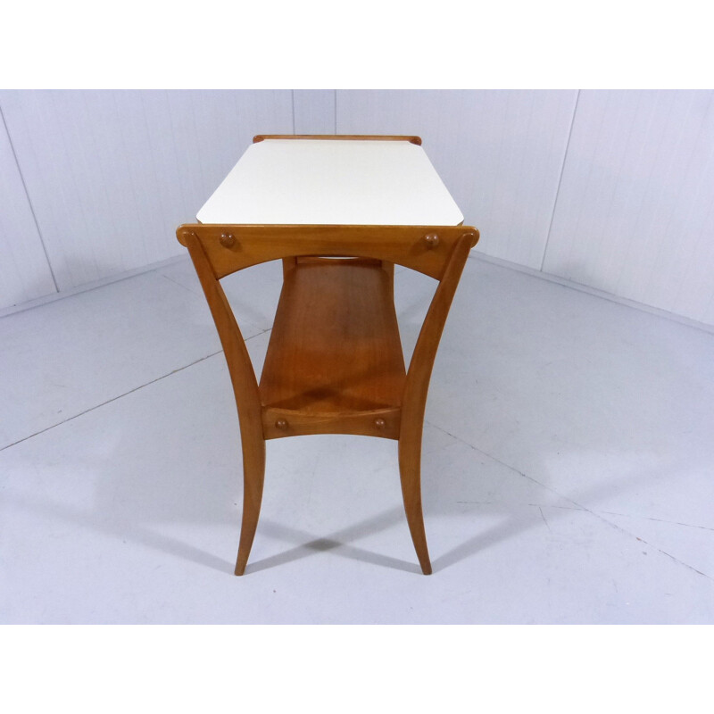 Table d'appoint en teck avec tiroir, 1950