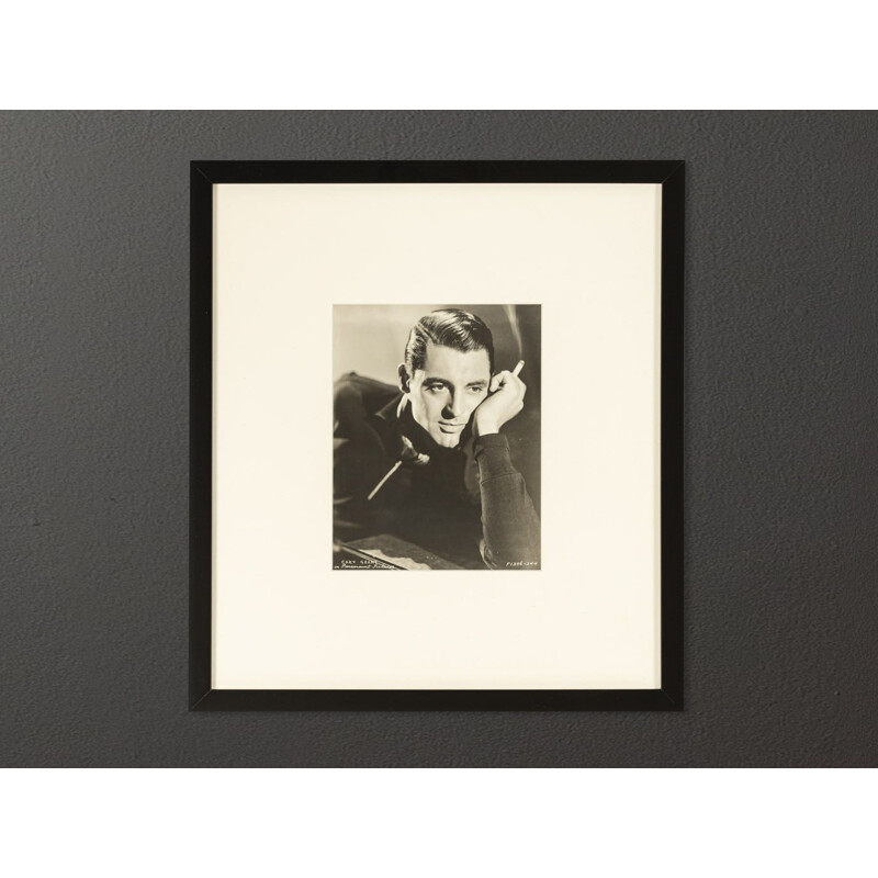 Portrait vintage encadré en bois de Cary Grant, 1930