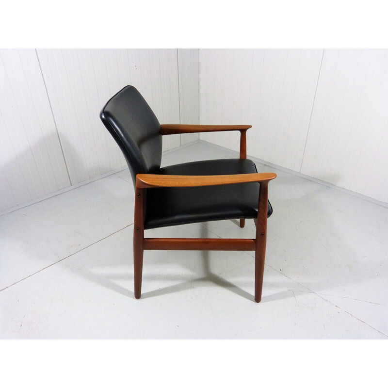 Vintage teak desk-arm chair by Arne Vodder, Denmark 1960s