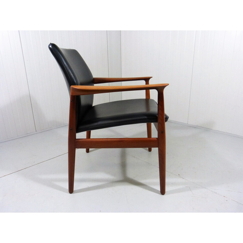 Vintage teak desk-arm chair by Arne Vodder, Denmark 1960s