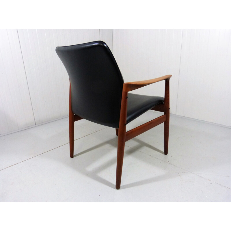 Vintage teak desk-arm chair by Arne Vodder, Denmark 1960s