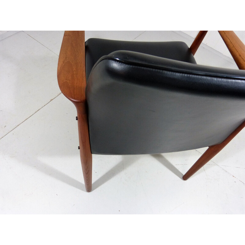 Vintage teak desk-arm chair by Arne Vodder, Denmark 1960s