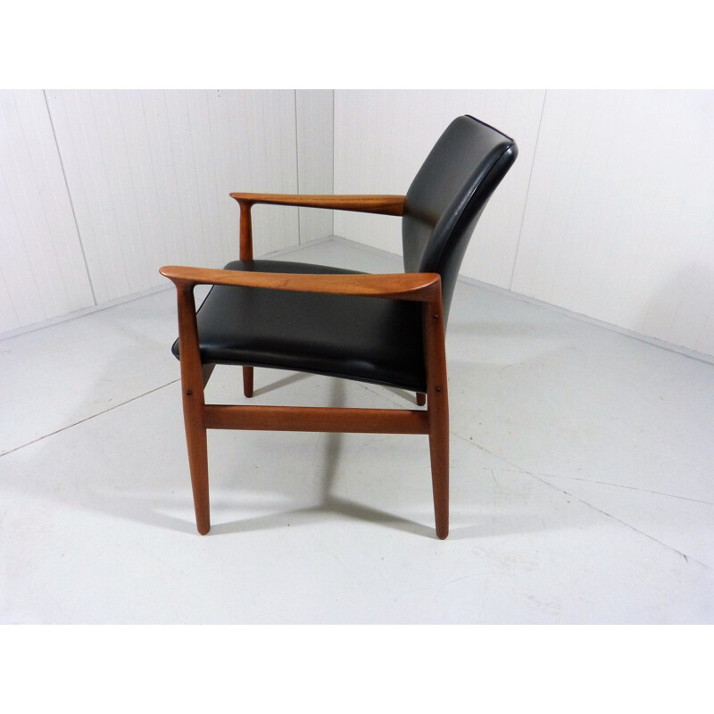 Vintage teak desk-arm chair by Arne Vodder, Denmark 1960s
