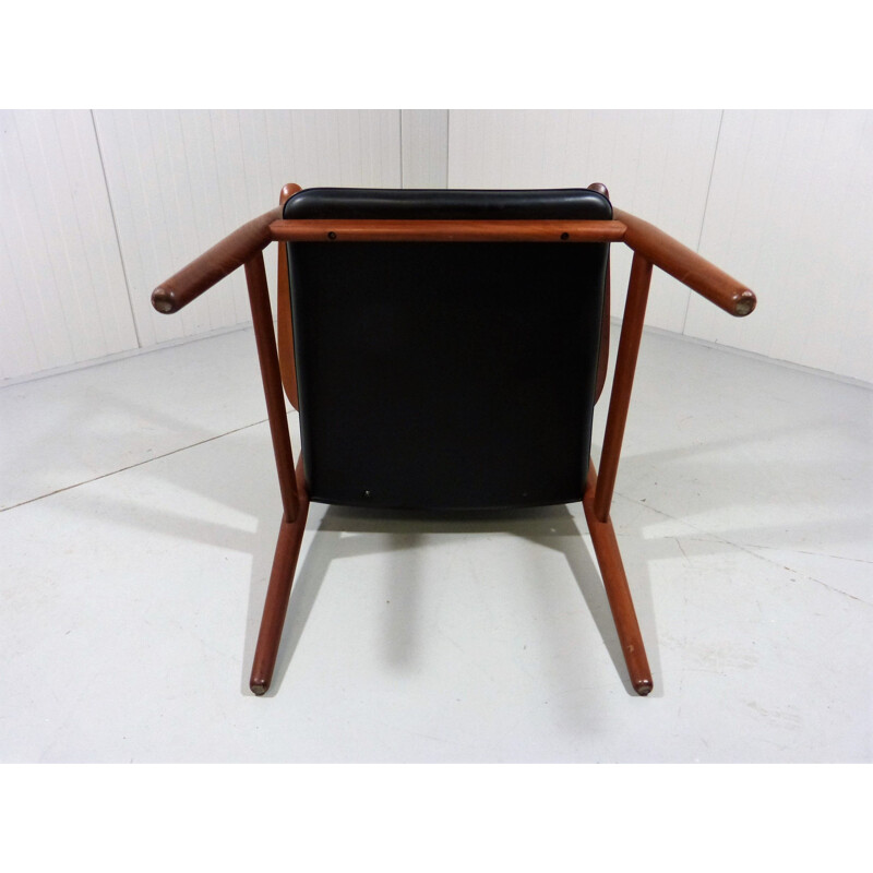 Vintage teak desk-arm chair by Arne Vodder, Denmark 1960s