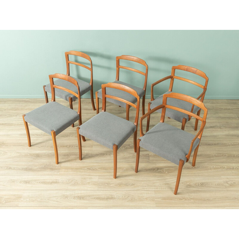 6 chaises de salle à manger vintage par Ole Wanscher pour A.J. Iversen, 1960