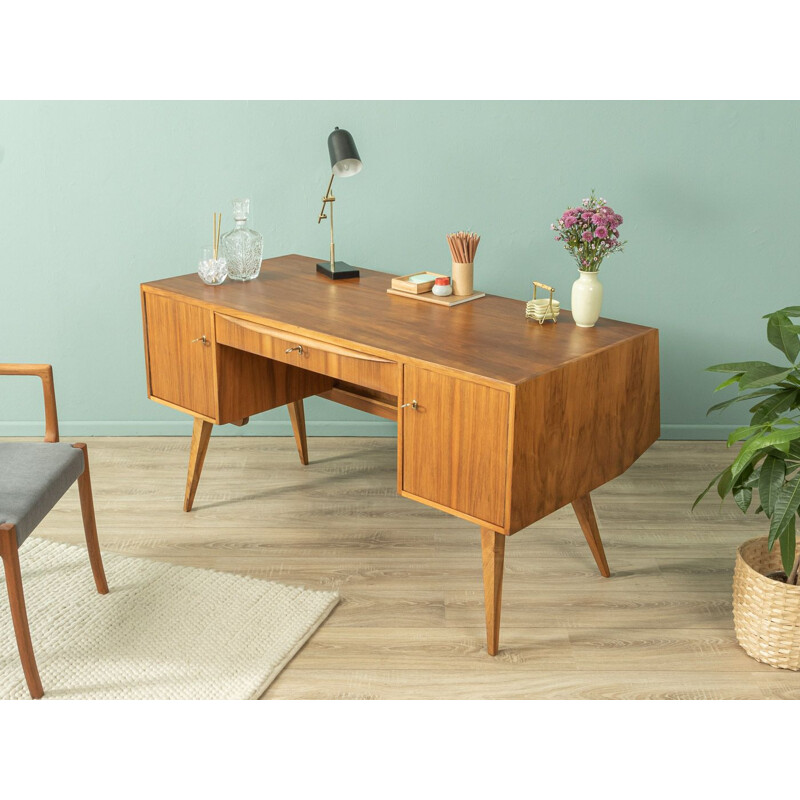 Walnut mid-century desk, 1950s