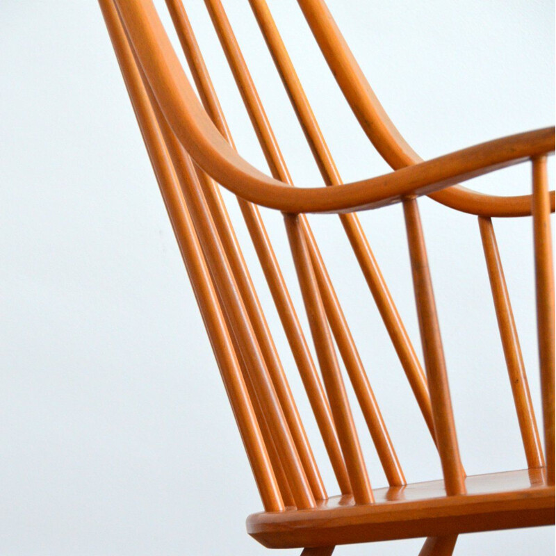 Chaise à bascule vintage scandinave Grandessa de Lena Larsson, 1960