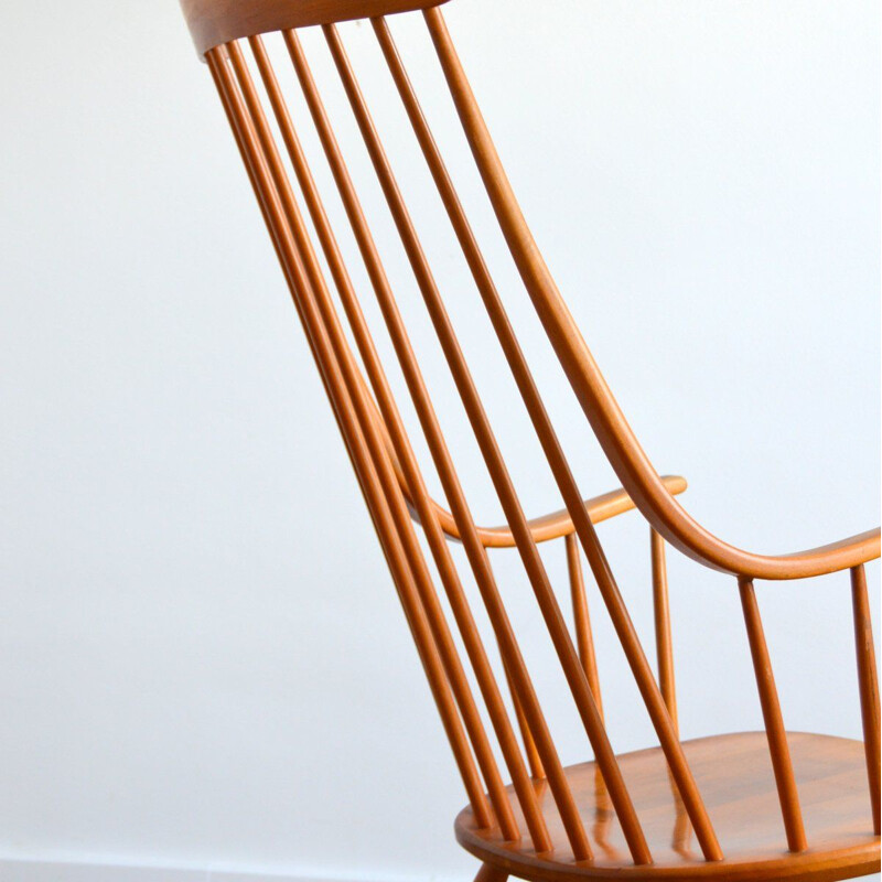 Chaise à bascule vintage scandinave Grandessa de Lena Larsson, 1960