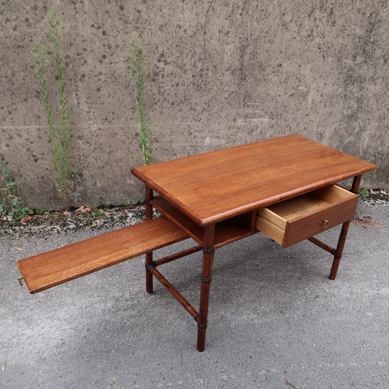 Vintage bamboo desk by Mc Guire