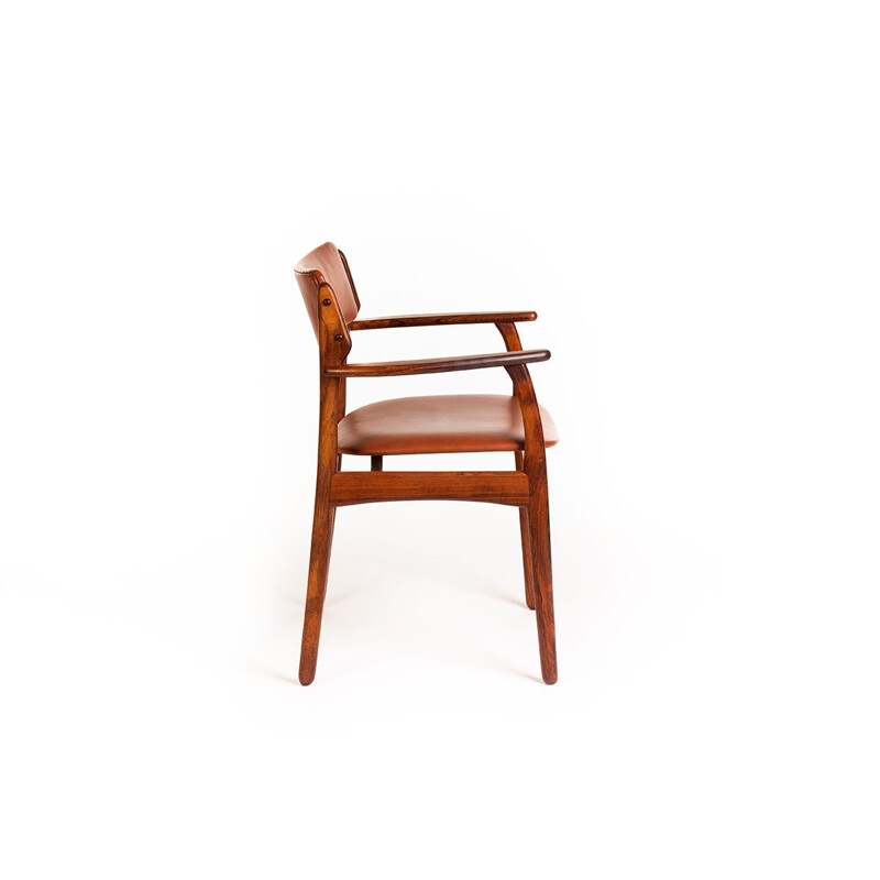 Vintage danish rosewood desk chair by Erik Buch