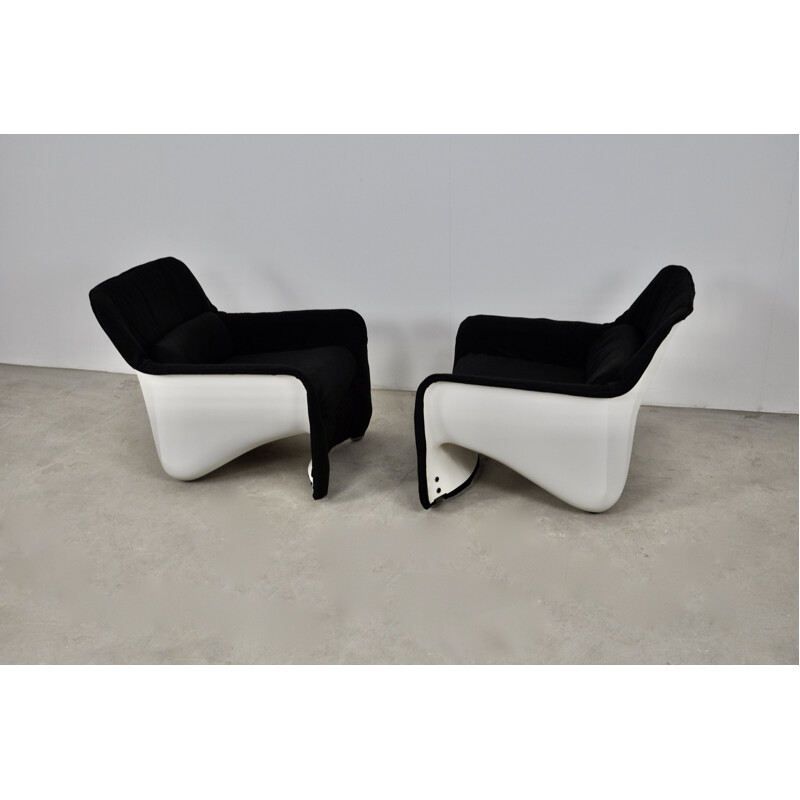Paire de fauteuils vintage "Bicia" de Carlo Bartoli pour Arflex, 1969