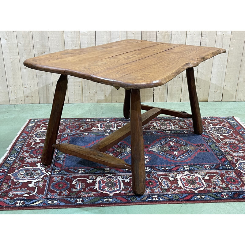 Vintage elm farm table, 1950