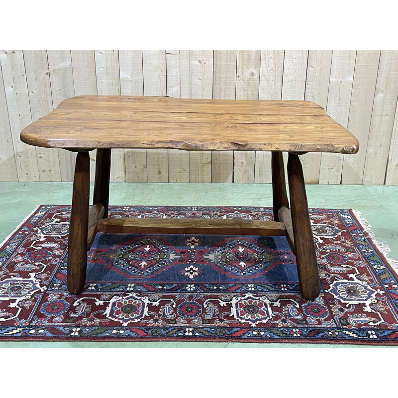 Vintage elm farm table, 1950