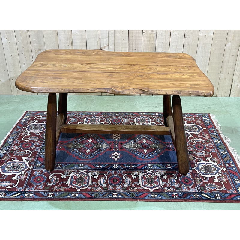 Vintage elm farm table, 1950