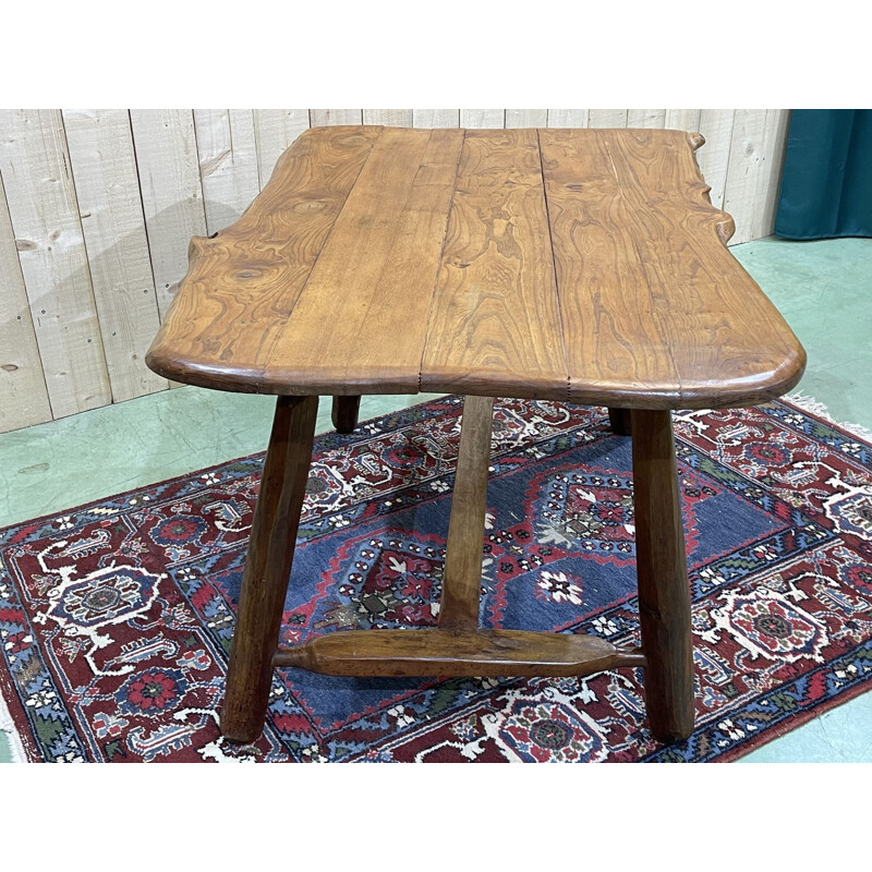 Vintage elm farm table, 1950