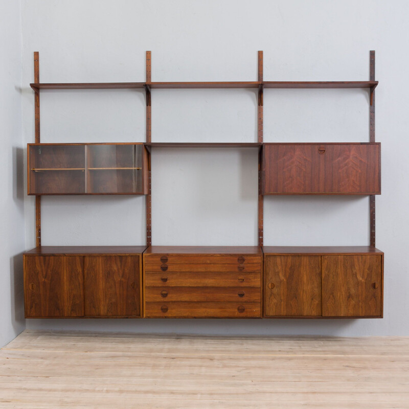 Mid-century rosewood wall unit by Thygesen & Sørensen for Hansen and Guldborg, 1960s