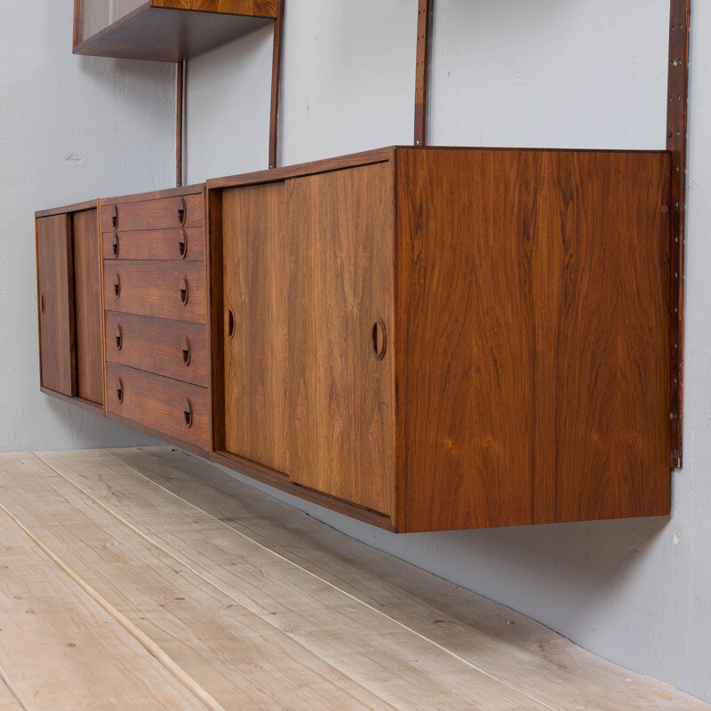 Mid-century rosewood wall unit by Thygesen & Sørensen for Hansen and Guldborg, 1960s