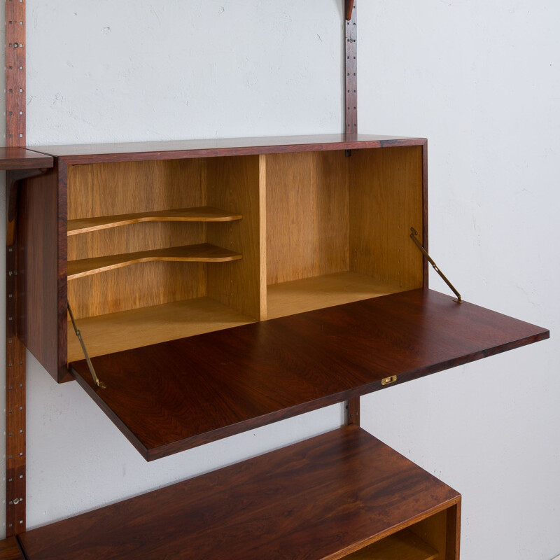 Mid-century rosewood wall unit by Thygesen & Sørensen for Hansen and Guldborg, 1960s