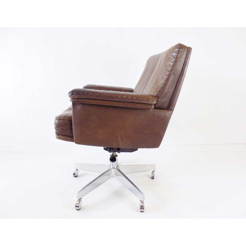 Fauteuil de bureau vintage DS 35 en cuir de De Sede, 1960