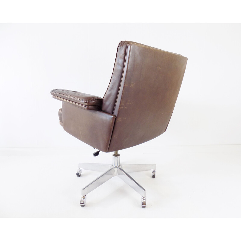 Fauteuil de bureau vintage DS 35 en cuir de De Sede, 1960