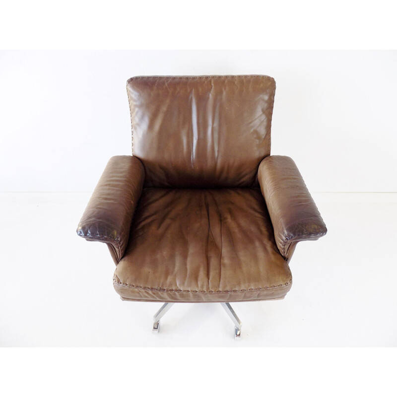 Mid century DS 35 leather office armchair by De Sede, 1960s