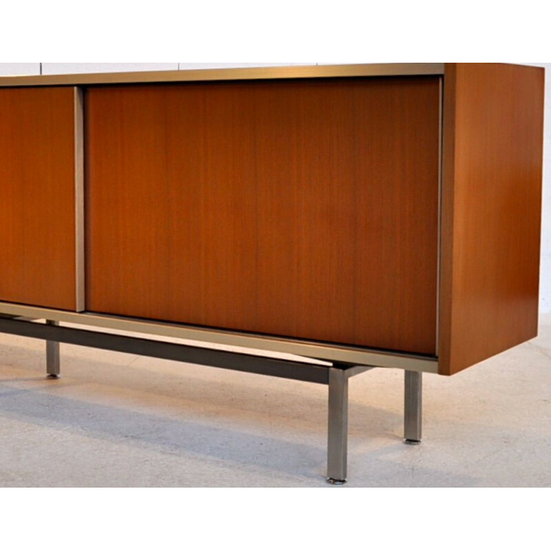 Vintage mahonie en aluminium dressoir van Georges Frydman voor EFA, 1960