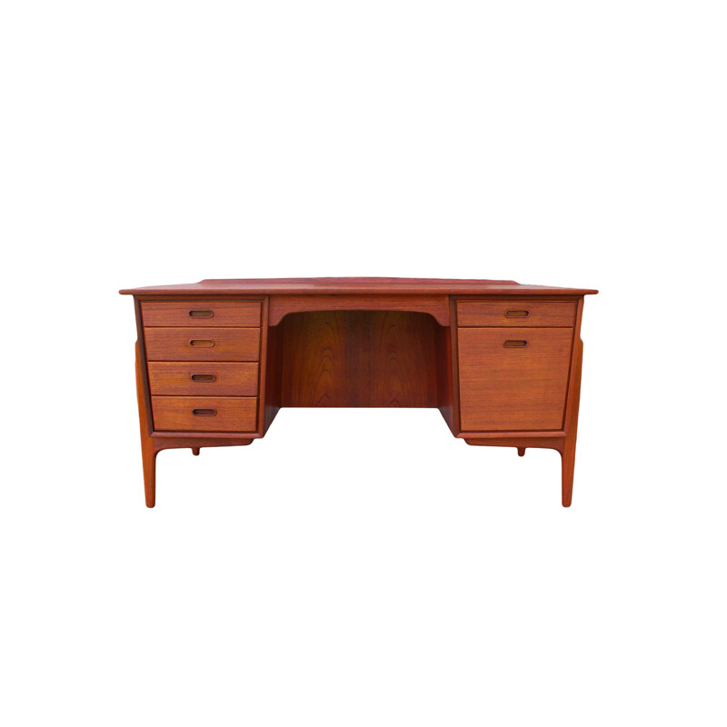 Teak vintage desk by Svend Aage Madsen for Sigurd Hansen, Denmark 1960s