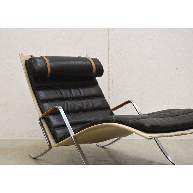 Vintage Grasshopper chaise longue by Jorgen Kastholm & Preben Fabricius for Kill International, 1960s