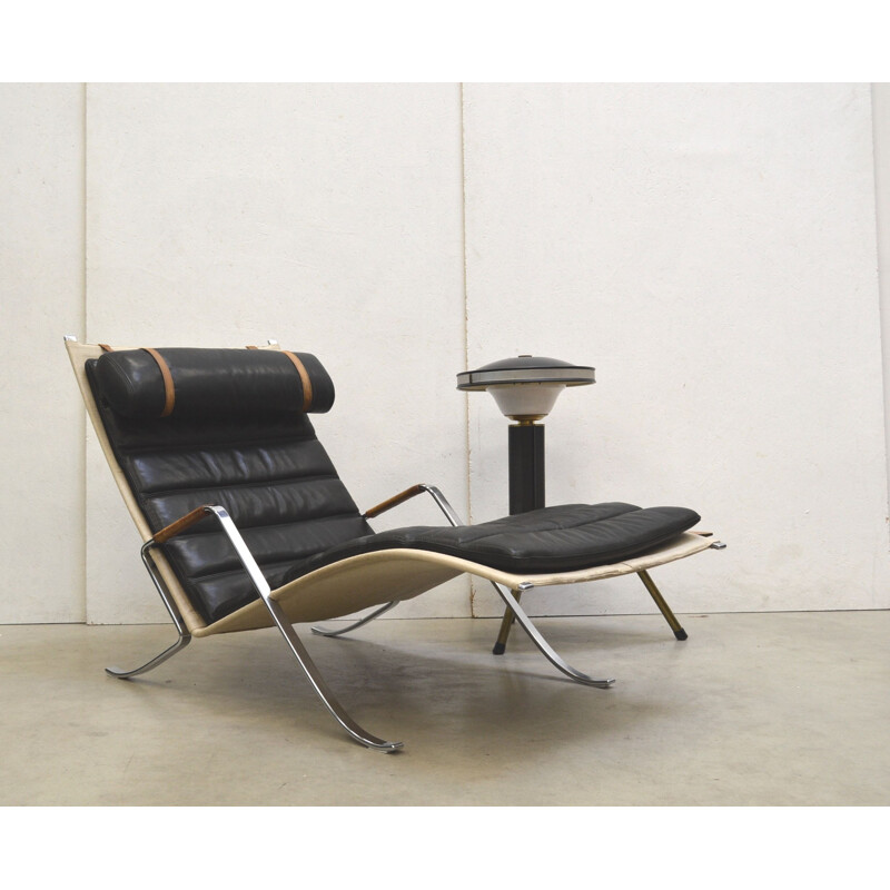 Vintage Grasshopper chaise longue by Jorgen Kastholm & Preben Fabricius for Kill International, 1960s