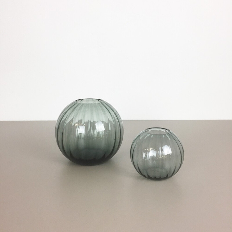 Set of two WMF vases in glass, Wihelm WAGENFELD - 1960s