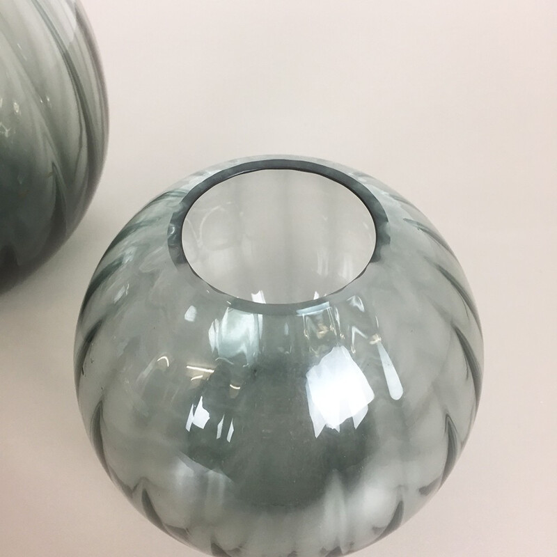 Set of two WMF vases in glass, Wihelm WAGENFELD - 1960s