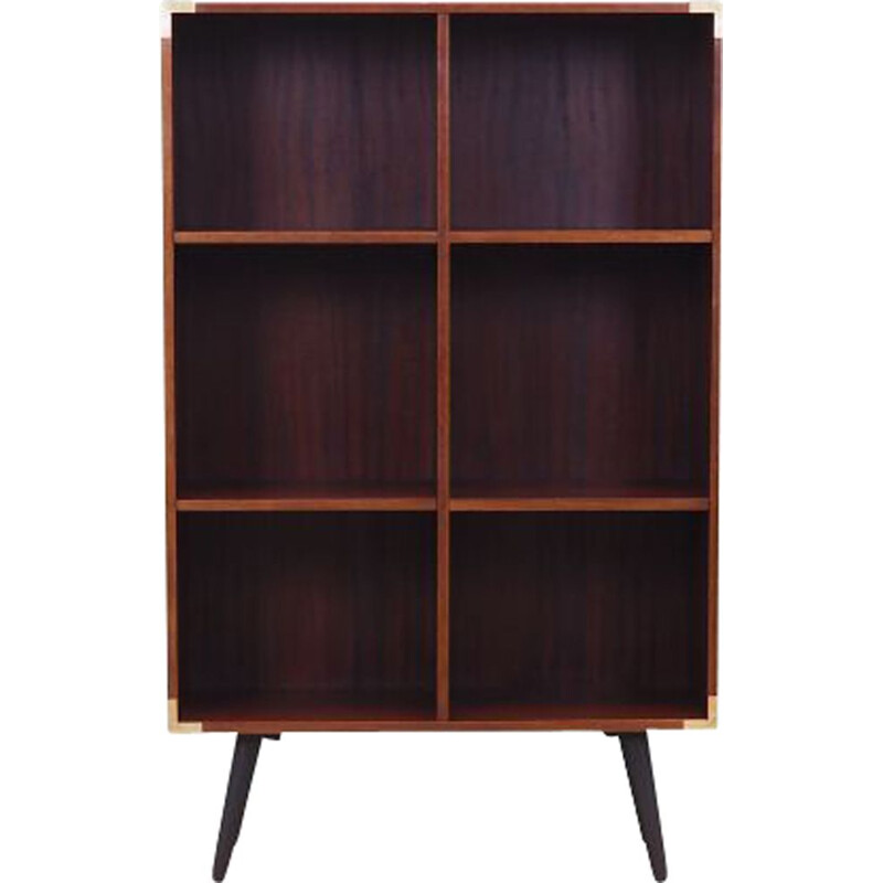 Mid century mahogany bookcase danish design, 1970s