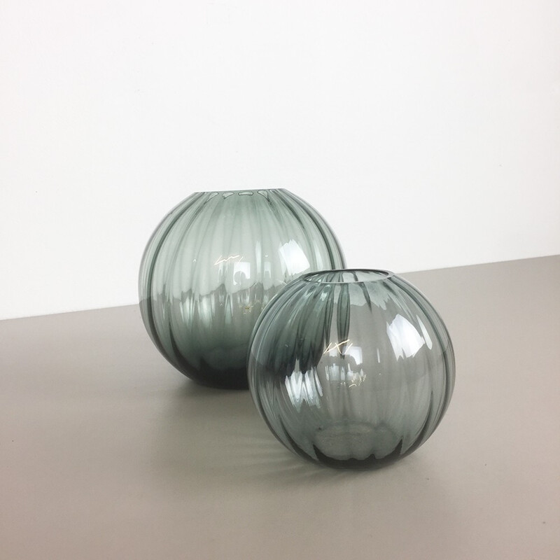 Set of two WMF vases in glass, Wihelm WAGENFELD - 1960s