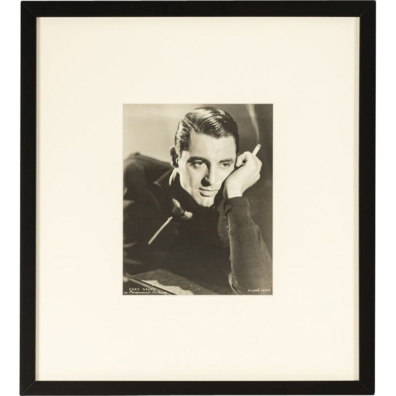 Retrato em madeira emoldurada de Cary Grant, 1930